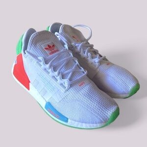 NEW adidas NMD_R1 V2 Glow in the Dark White Sonic Ink Men Size 9 NWOT Sl…